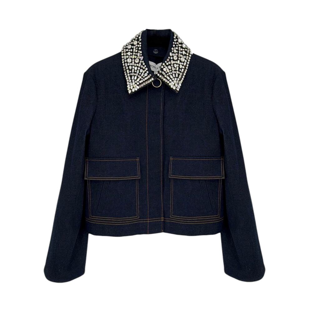 VERONICA BEARD Embellished Barrington Denim Jacket 4